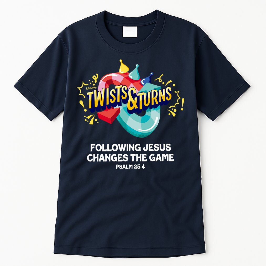Twists And Turns VBS Follow Jesus Change The Games Tall T-Shirt