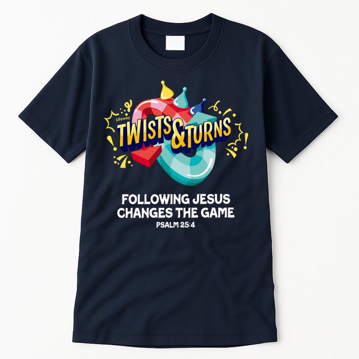 Twists And Turns VBS Follow Jesus Change The Games Tall T-Shirt