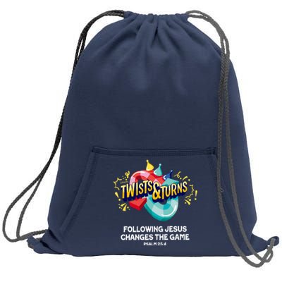 Twists And Turns VBS Follow Jesus Change The Games Sweatshirt Cinch Pack Bag