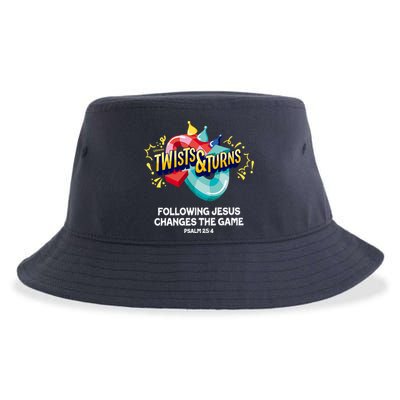 Twists And Turns VBS Follow Jesus Change The Games Sustainable Bucket Hat