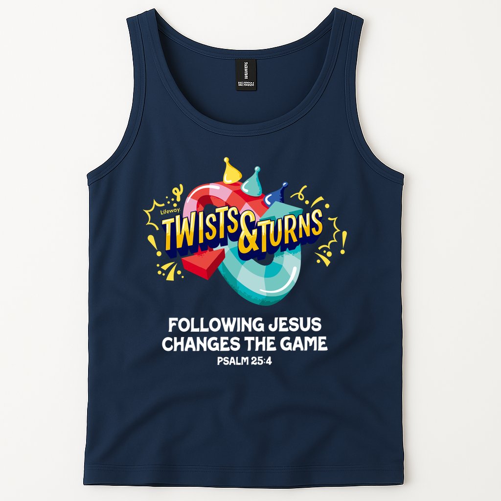Twists And Turns VBS Follow Jesus Change The Games Tank Top