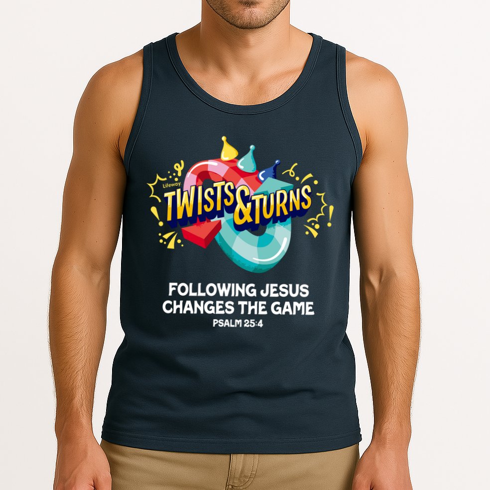 Twists And Turns VBS Follow Jesus Change The Games Tank Top