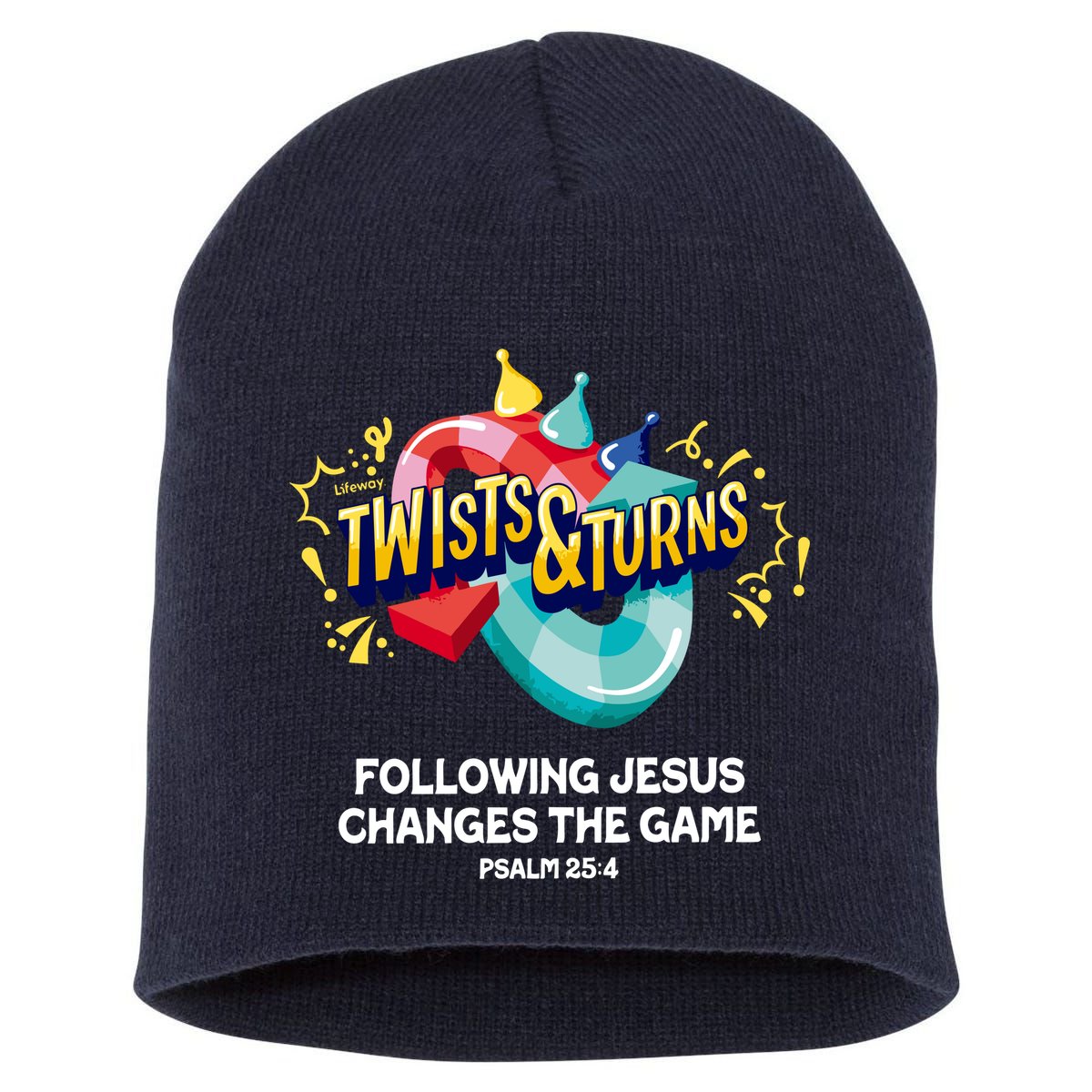Twists And Turns VBS Follow Jesus Change The Games Short Acrylic Beanie
