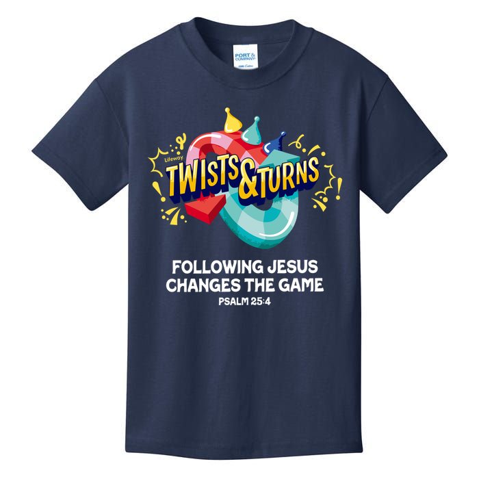 Twists And Turns VBS Follow Jesus Change The Games Kids T-Shirt