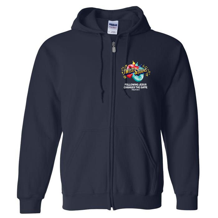 Twists And Turns VBS Follow Jesus Change The Games Full Zip Hoodie