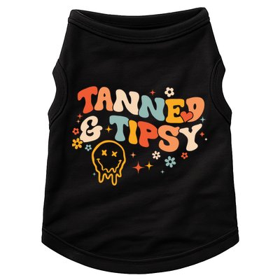 Tanned And Tipsy Funny Summer Tops Beach Meaningful Gift Doggie Tank