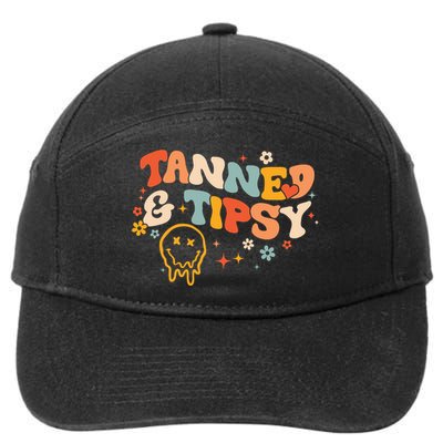 Tanned And Tipsy Funny Summer Tops Beach Meaningful Gift 7-Panel Snapback Hat