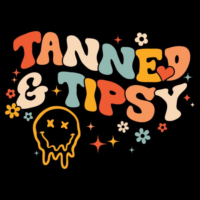 Tanned And Tipsy Funny Summer Tops Beach Meaningful Gift Flatbill Hat