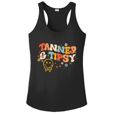 Tanned And Tipsy Funny Summer Tops Beach Meaningful Gift Ladies PosiCharge Competitor Racerback Tank