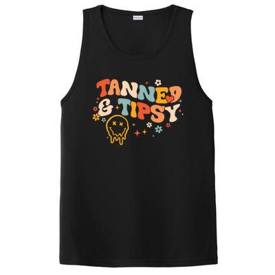 Tanned And Tipsy Funny Summer Tops Beach Meaningful Gift PosiCharge Competitor Tank