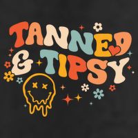 Tanned And Tipsy Funny Summer Tops Beach Meaningful Gift Golf Towel