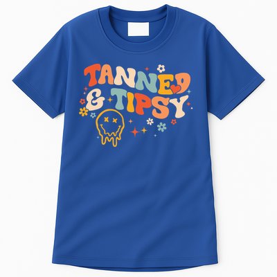 Tanned And Tipsy Funny Summer Tops Beach Meaningful Gift Tall T-Shirt