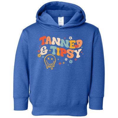 Tanned And Tipsy Funny Summer Tops Beach Meaningful Gift Toddler Hoodie