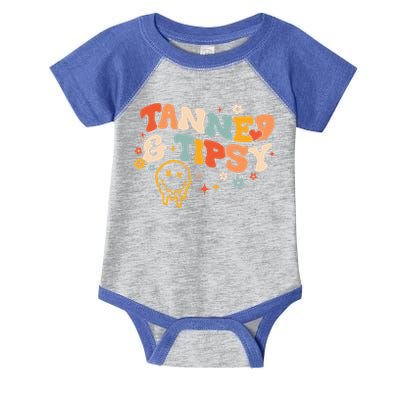 Tanned And Tipsy Funny Summer Tops Beach Meaningful Gift Infant Baby Jersey Bodysuit