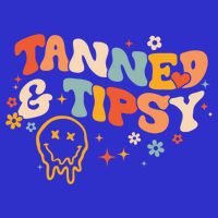Tanned And Tipsy Funny Summer Tops Beach Meaningful Gift Women's V-Neck T-Shirt