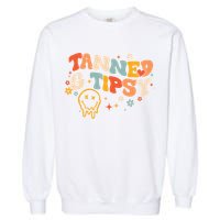Tanned And Tipsy Funny Summer Tops Beach Meaningful Gift Garment-Dyed Sweatshirt