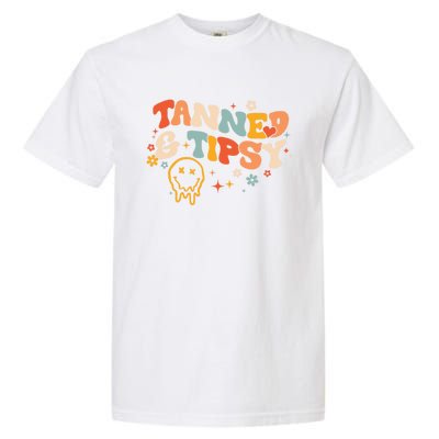 Tanned And Tipsy Funny Summer Tops Beach Meaningful Gift Garment-Dyed Heavyweight T-Shirt