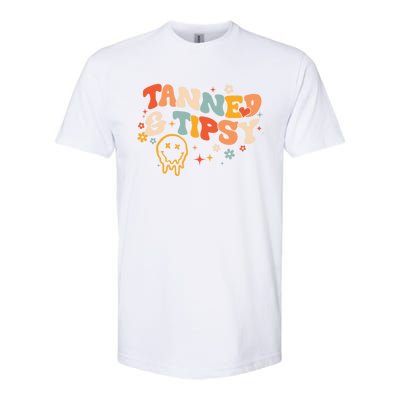 Tanned And Tipsy Funny Summer Tops Beach Meaningful Gift Softstyle CVC T-Shirt