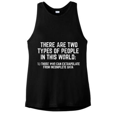 There Are Two Types Of People In This World Mathematic Stats Gift Ladies PosiCharge Tri-Blend Wicking Tank