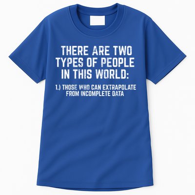 There Are Two Types Of People In This World Mathematic Stats Gift Tall T-Shirt