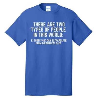 There Are Two Types Of People In This World Mathematic Stats Gift Tall T-Shirt