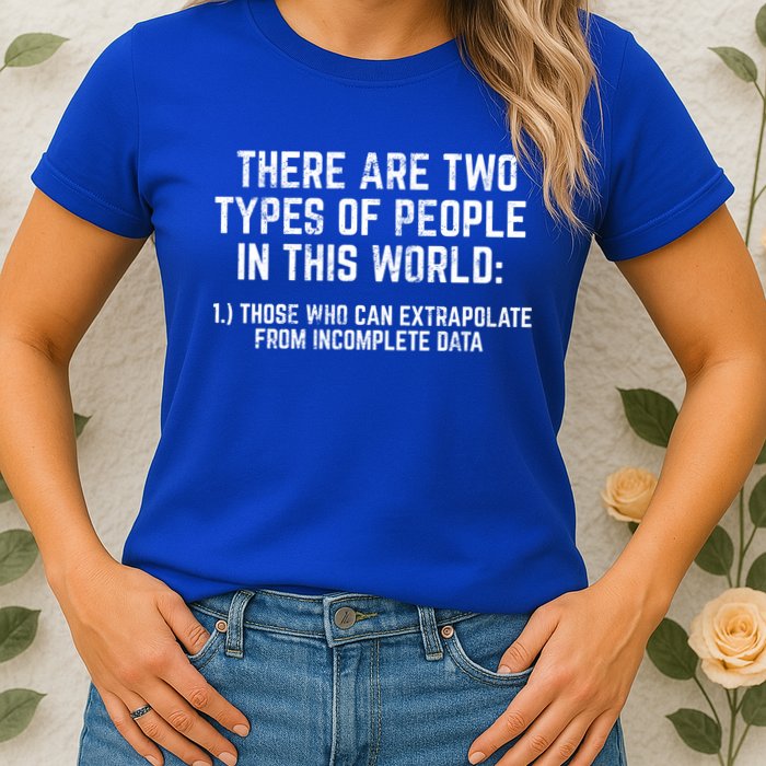 There Are Two Types Of People In This World Mathematic Stats Gift Womens T-Shirt