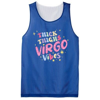 Thick And Thighs Virgo Vibes August September Birthday Groovy Funny Gift Mesh Reversible Basketball Jersey Tank