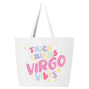 Thick And Thighs Virgo Vibes August September Birthday Groovy Funny Gift 25L Jumbo Tote