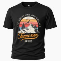 Tennessee Awaits The Mountains Are Calling Smokey Mountains Cooling Performance Crew T-Shirt
