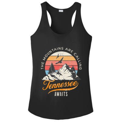 Tennessee Awaits The Mountains Are Calling Smokey Mountains Ladies PosiCharge Competitor Racerback Tank