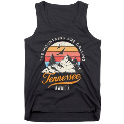 Tennessee Awaits The Mountains Are Calling Smokey Mountains Tank Top