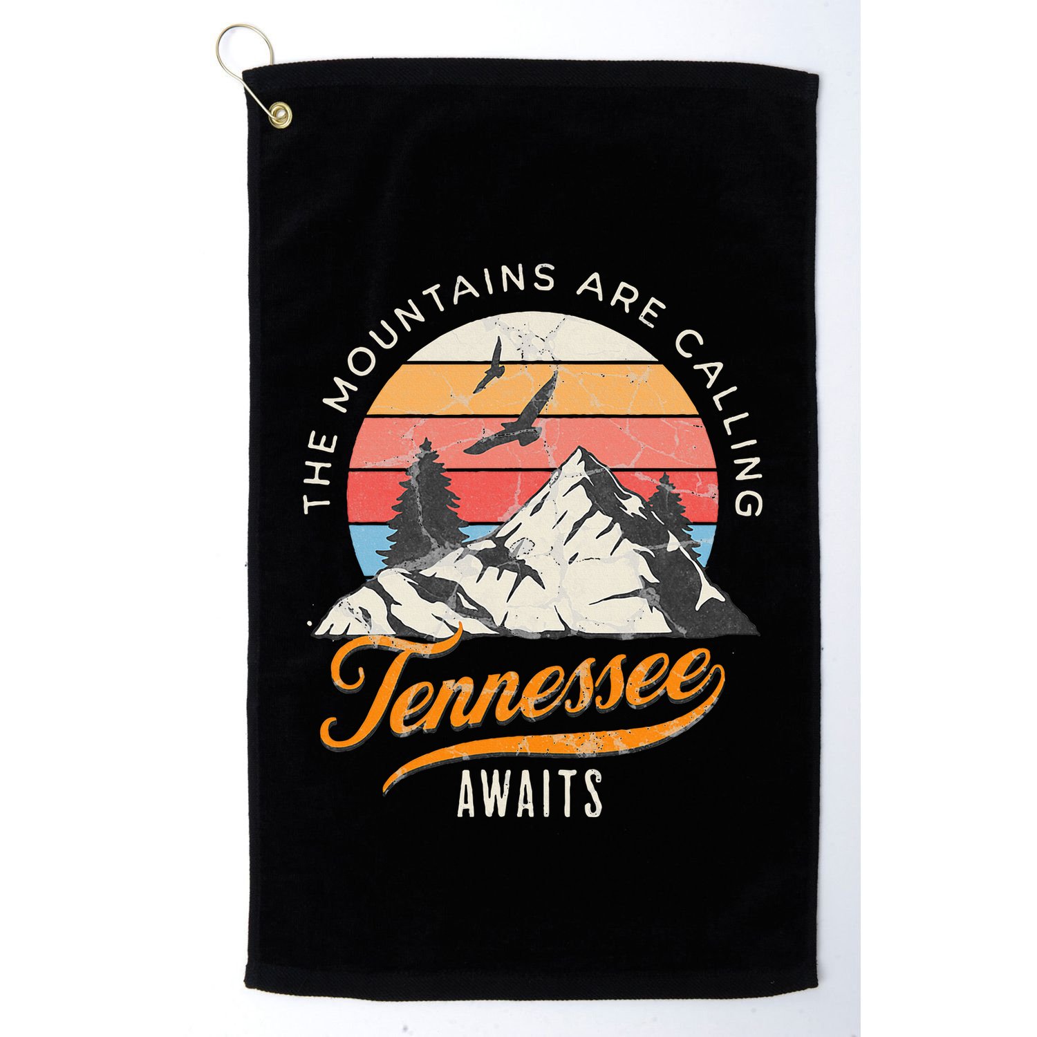 Tennessee Awaits The Mountains Are Calling Smokey Mountains Golf Towel