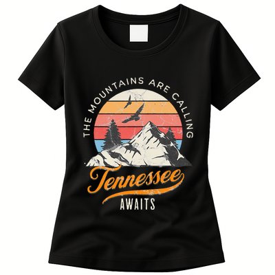 Tennessee Awaits The Mountains Are Calling Smokey Mountains Womens T-Shirt