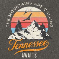 Tennessee Awaits The Mountains Are Calling Smokey Mountains Cotton Canvas Backpack
