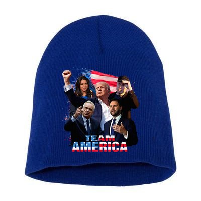 Team America Trump 45 47 Vance Kennedy Gabbard Short Acrylic Beanie