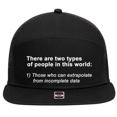 There Are Two Types Of People In This World Gift 7 Panel Mesh Trucker Snapback Hat