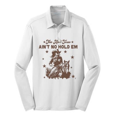 This AinT Texas AinT No Hold Em Silk Touch Performance Long Sleeve Polo