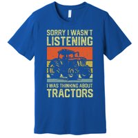 Thinking About Tractors Lover Farmer Premium T-Shirt