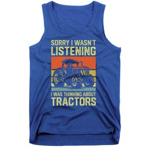 Thinking About Tractors Lover Farmer Tank Top