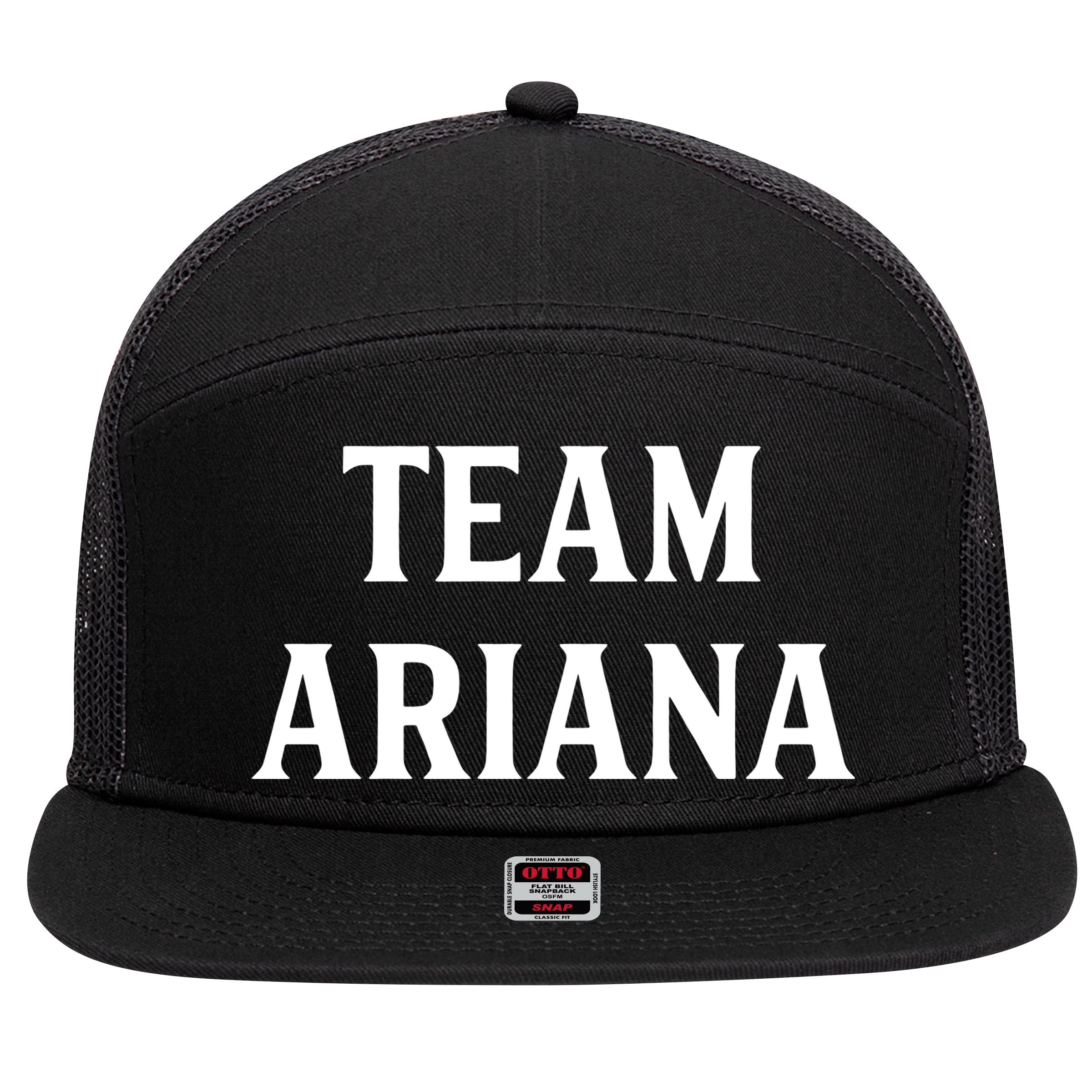 Team Ariana 7 Panel Mesh Trucker Snapback Hat