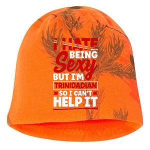 Trinidad and Tobago Flag Trinidadian Funny Quote Kati - Camo Knit Beanie