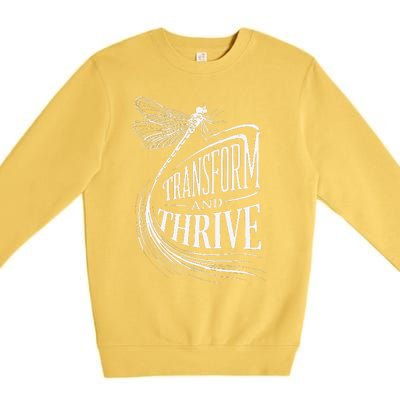 Transform And Thrive Dragonfly Renewal Premium Crewneck Sweatshirt