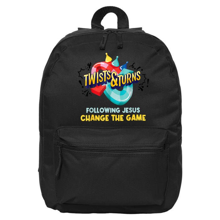 Twists And Turns VBS Follow Jesus Change The Games 16 in Basic Backpack