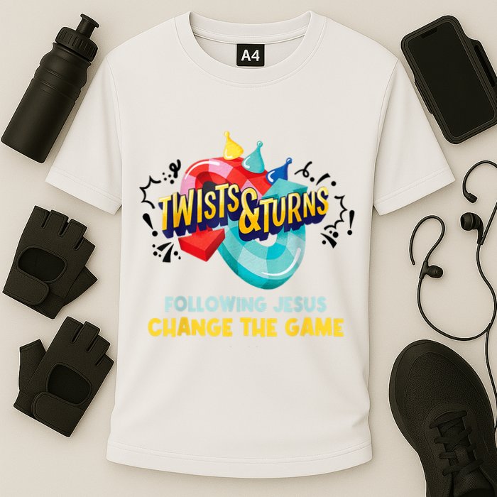 Twists And Turns VBS Follow Jesus Change The Games Cooling Performance Crew T-Shirt