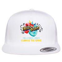 Twists And Turns VBS Follow Jesus Change The Games Flat Bill Trucker Hat