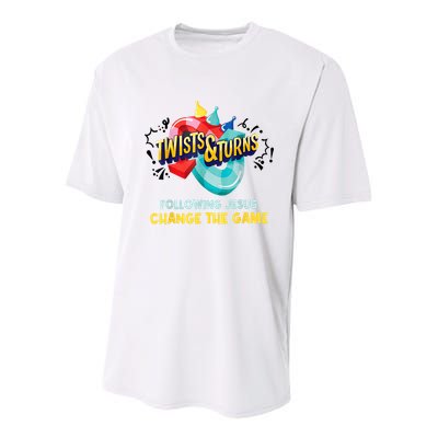 Twists And Turns VBS Follow Jesus Change The Games Youth Performance Sprint T-Shirt