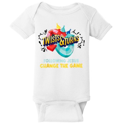 Twists And Turns VBS Follow Jesus Change The Games Baby Bodysuit