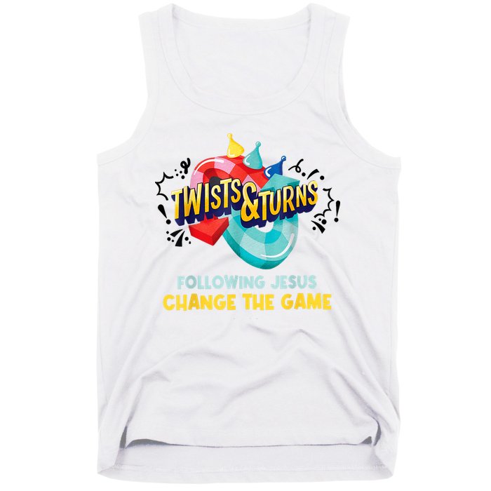Twists And Turns VBS Follow Jesus Change The Games Tank Top