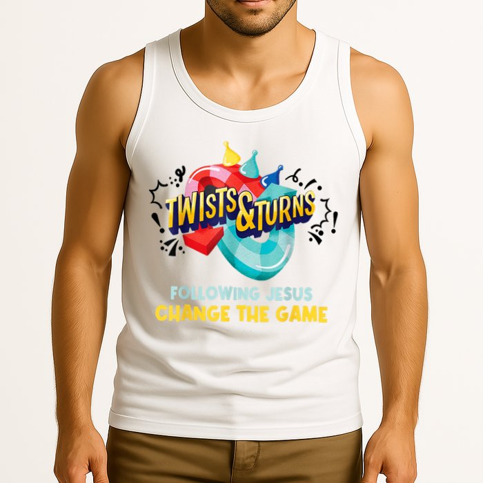 Twists And Turns VBS Follow Jesus Change The Games Tank Top