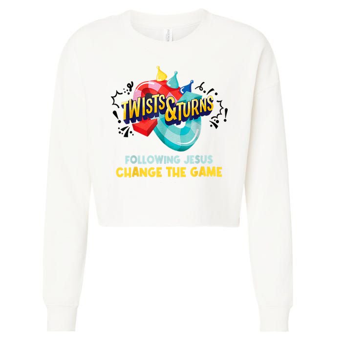 Twists And Turns VBS Follow Jesus Change The Games Cropped Pullover Crew